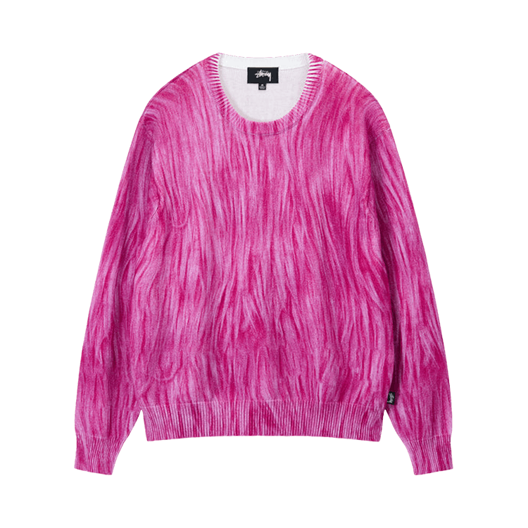 Stussy Printed Fur Sweater "Pink"