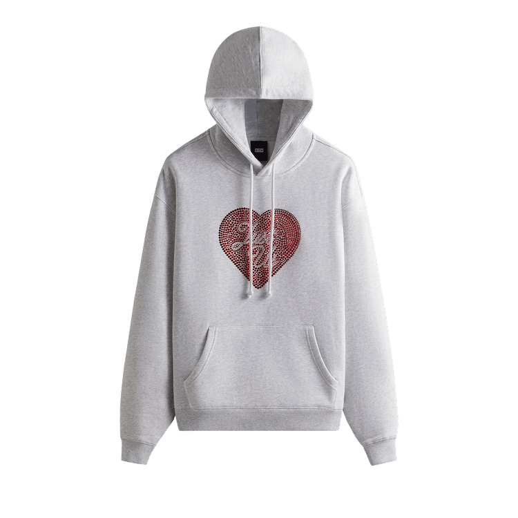 Kith Just Us Hoodie With Swarovski® Crystals "Light Heather Grey"