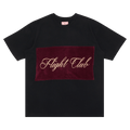 Flight Club Script T-Shirt "Black/Velour Burgundy"