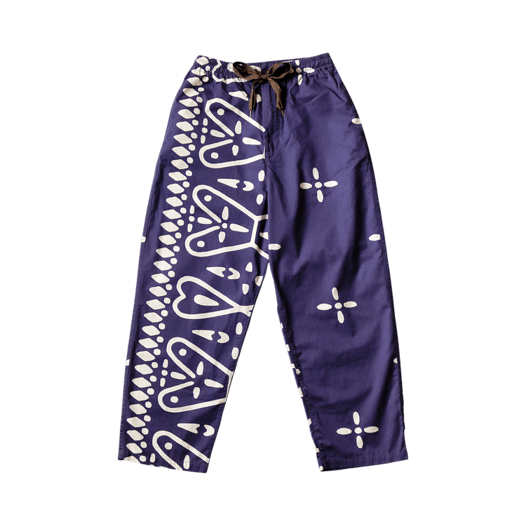 Kapital Combed Burberry Humongo Cross Easy Pants "Navy"