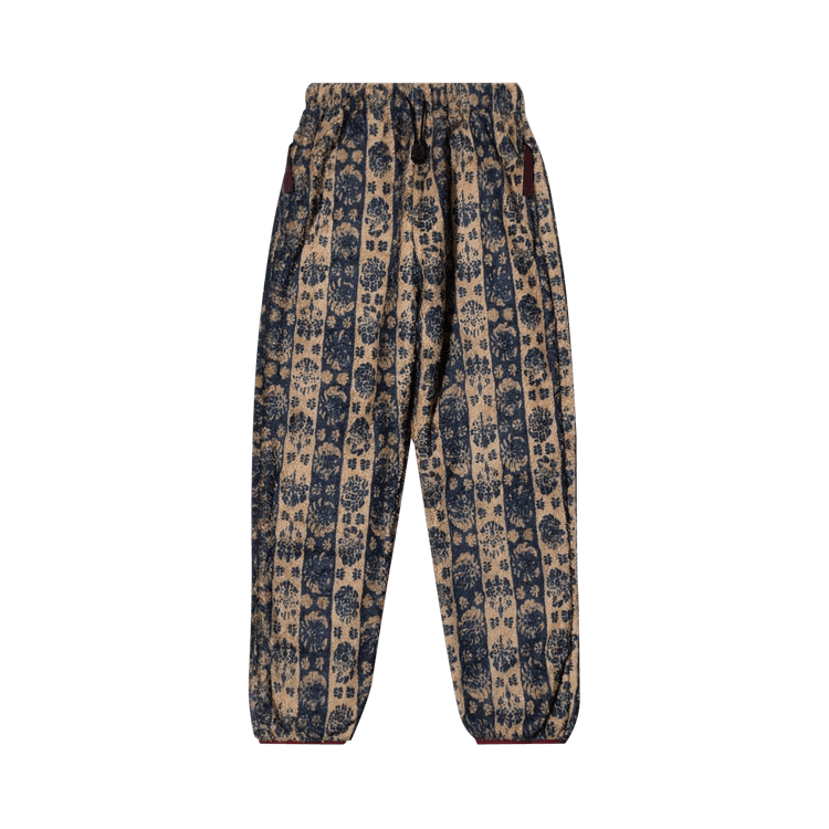 Kapital Damask Strip Fleece Easy Pants "Beige"