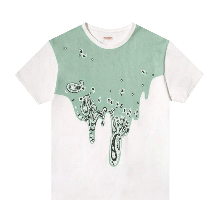 Kapital 20/-Jersey Crew Tee (Pale-Tone Torotoro Bandana) "Mint"