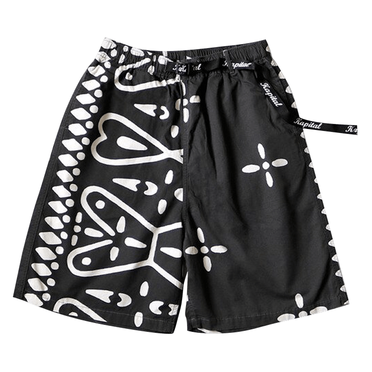 Kapital Combed Burberry Humongo Cross Easy Shorts "Black"