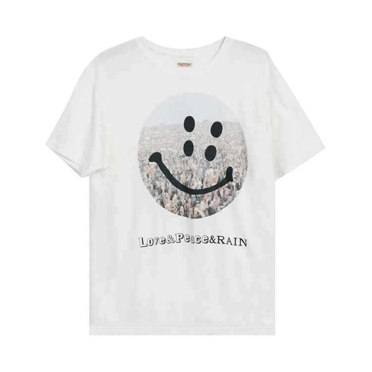 Kapital 20/-Jersey Crew Tee (Rain Fes Smile) "White"