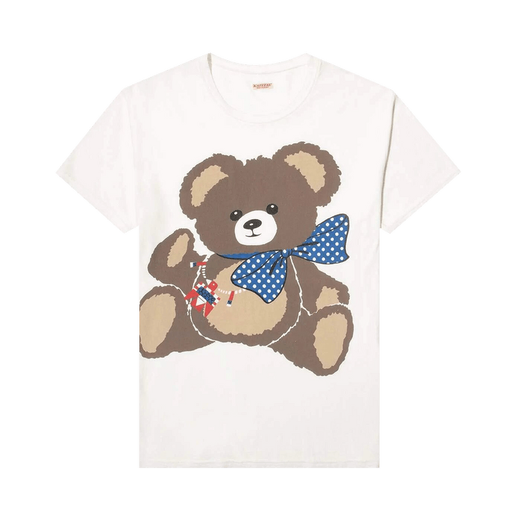 Kapital 20/-Jersey Crew Tee (Blue Bear/Battery Bird) "White"