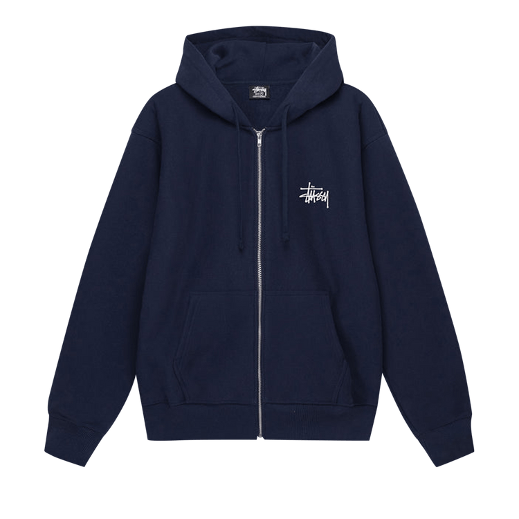 Stussy Basic Zip Hoodie "Navy"