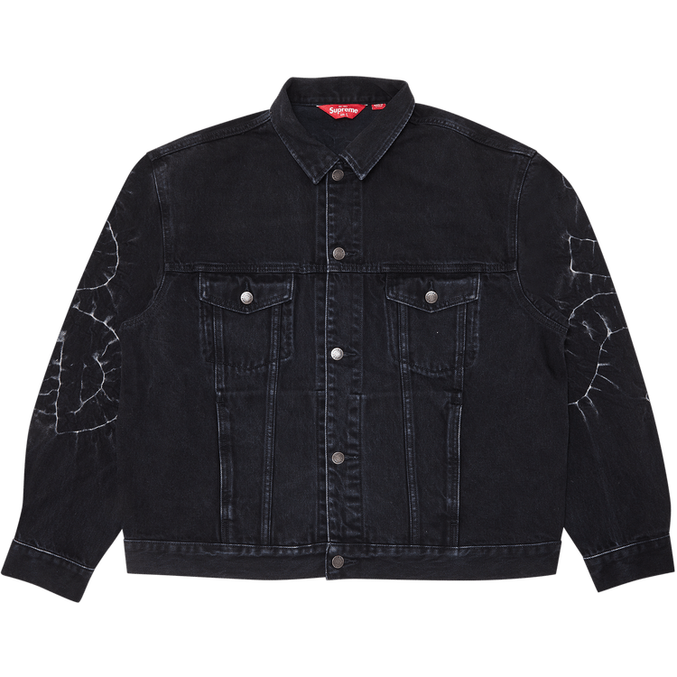 Supreme Shibori Denim Trucker Jacket "Black"