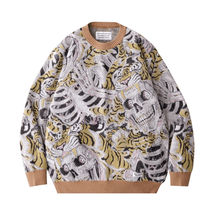 Wacko Maria x Tim Lehi Jacquard Sweater (Type-2) "Yellow"