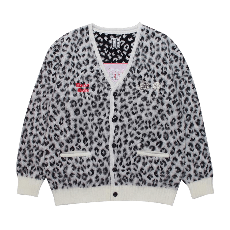Wacko Maria x BlackEyePatch Leopard Heavy Mohair Cardigan "White"