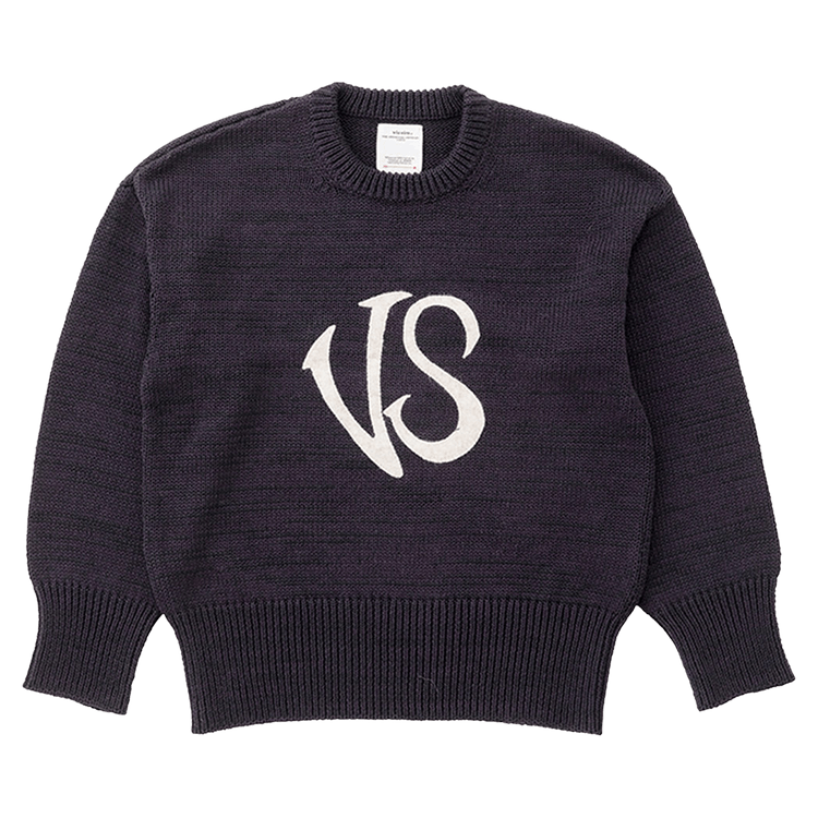 Visvim Letterman Crew Knit "Navy"