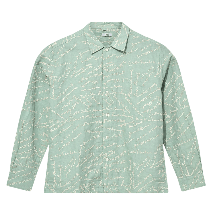 Bode Powder Signature Long-Sleeve Shirt "Blue"