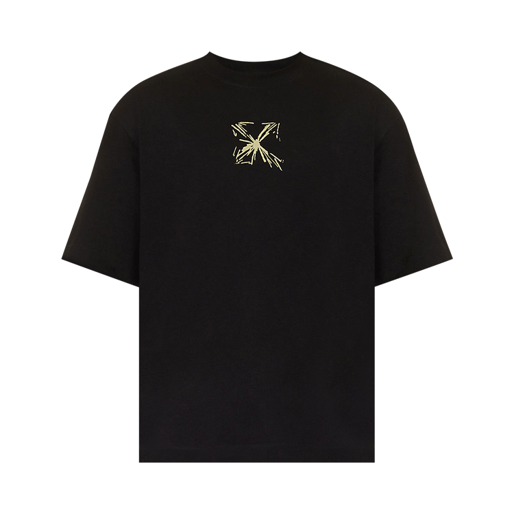 Off-White Splash Arrow Over Skate Short-Sleeve Tee "Black/Beige"