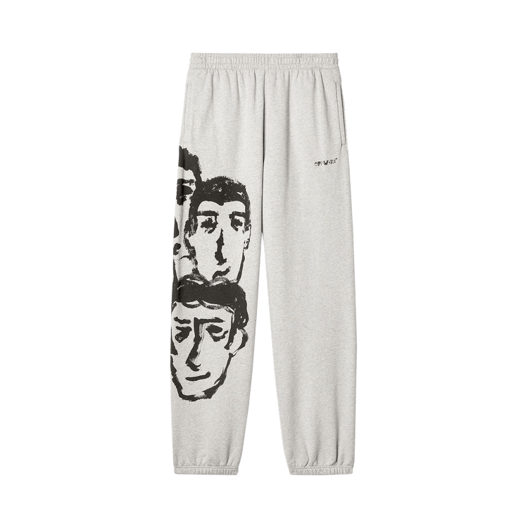Off-White Faces Slim Sweatpants "Grey/Black"