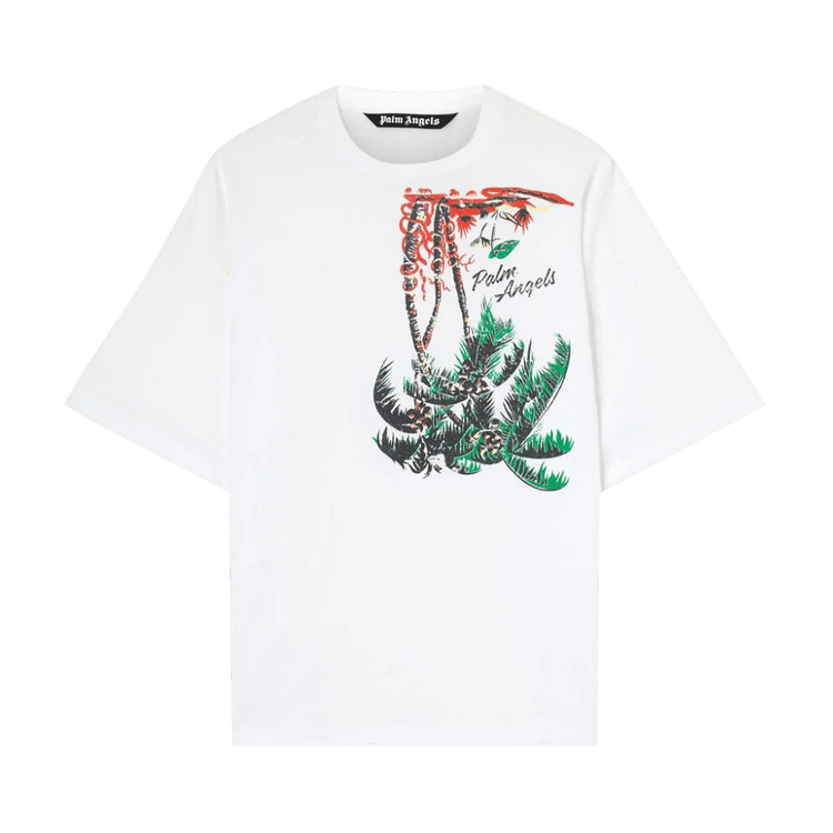 Palm Angels Upside Down Palm T-Shirt "White/Green"
