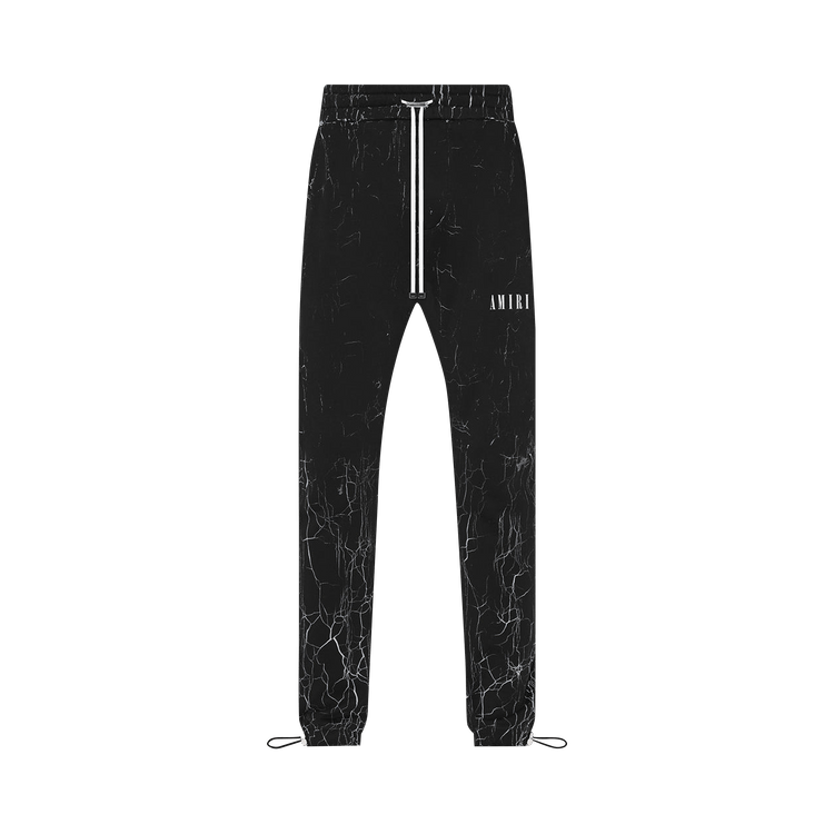 Amiri Cracked Dye Logo Sweatpants "Black"