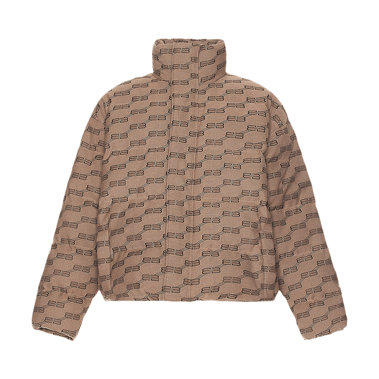 Balenciaga Monogram Puffer Jacket "Beige/Brown"