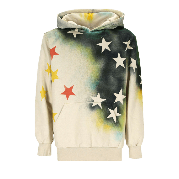 Palm Angels Sprayed Stars Hoodie "White/Multicolor"