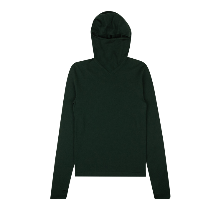 Bottega Veneta Cashmere Knit Pullover Hoodie "Green"
