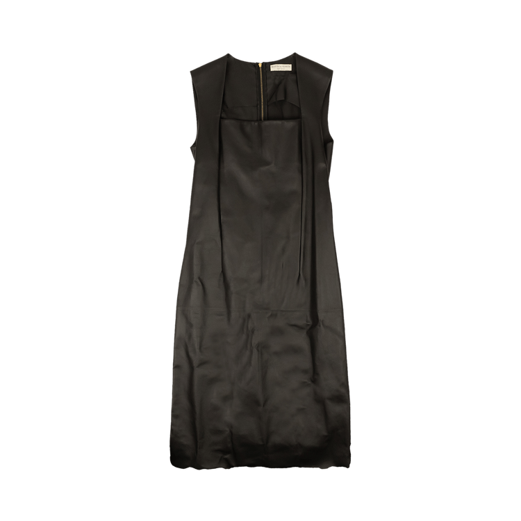 Bottega Veneta Lamb Leather Sleeveless Jumper Dress "Black"