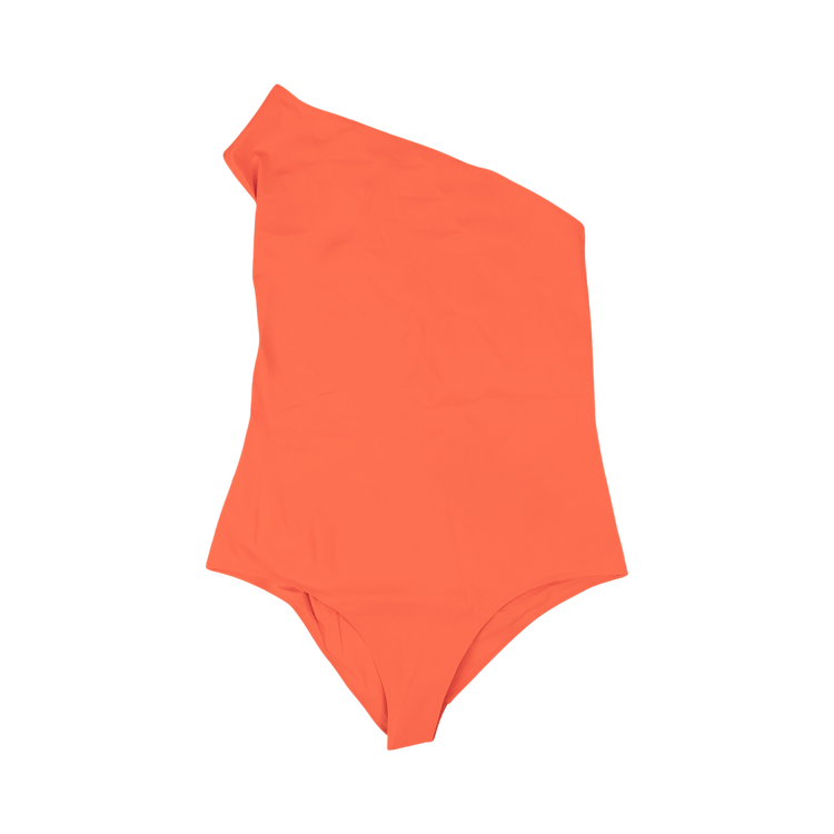 Bottega Veneta One Shoulder Swimsuit "Orange"