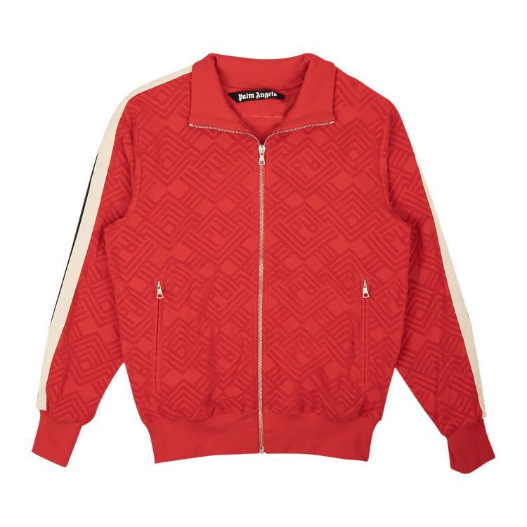 Palm Angels Logo Terry Track Jacket "Red"