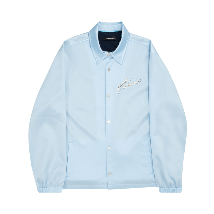 Nahmias Butterfly Beach Silk Coach Jacket "Light Blue"