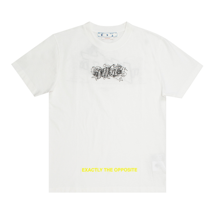 Off-White Graffiti Layers Slim Short-Sleeve Tee "White/Black"
