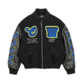 Off-White Hammer Leather Over Bomber "Black/Blue"