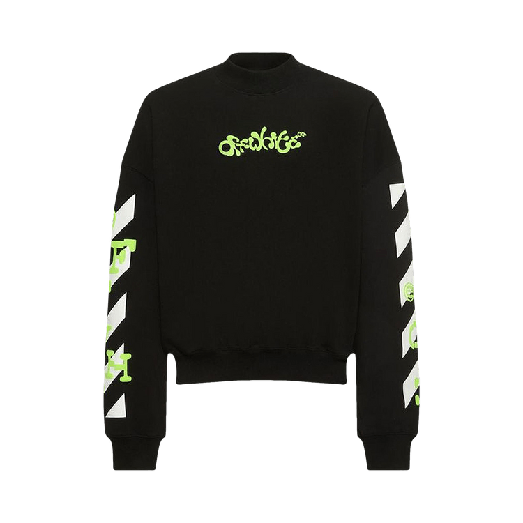 Off-White Opposite Arrow Boxy Crewneck "Black/Lime"