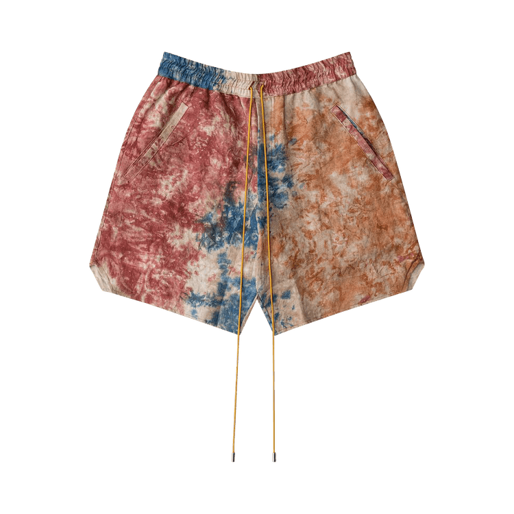 Rhude Peace Camo Linen Shorts "Orange/Blue Ombre"