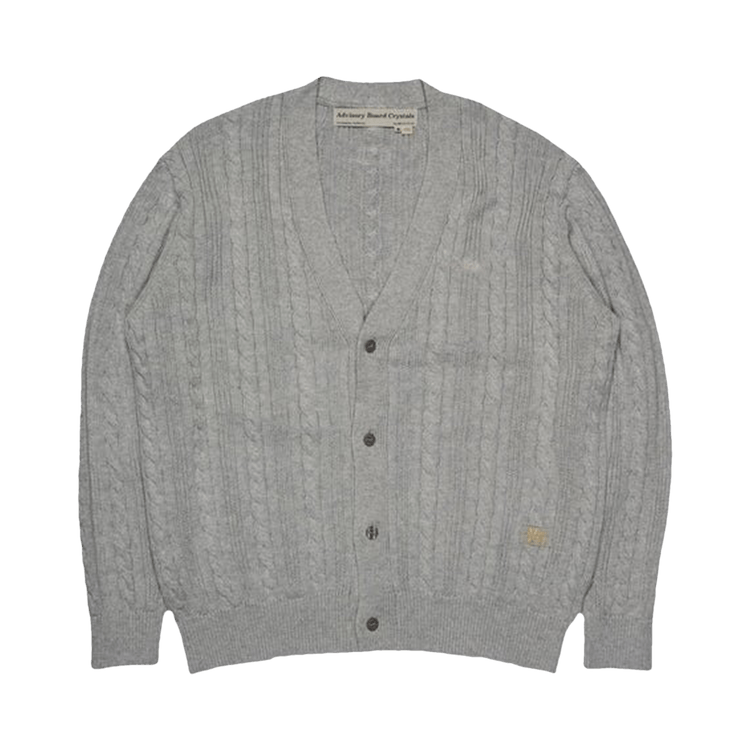 Advisory Board Crystals Cable Knit Cardigan "Grey"