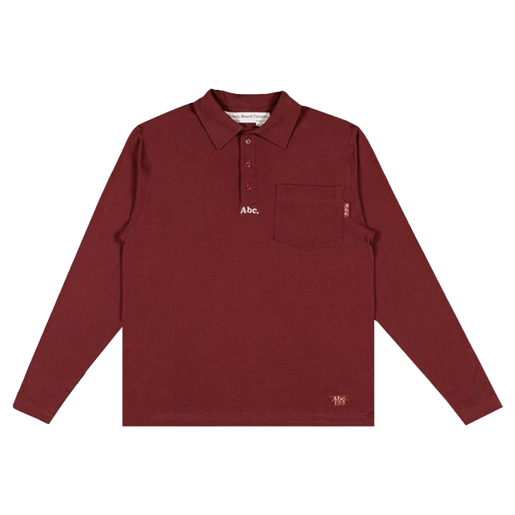 Advisory Board Crystals Long-Sleeve Polo Shirt "Red"