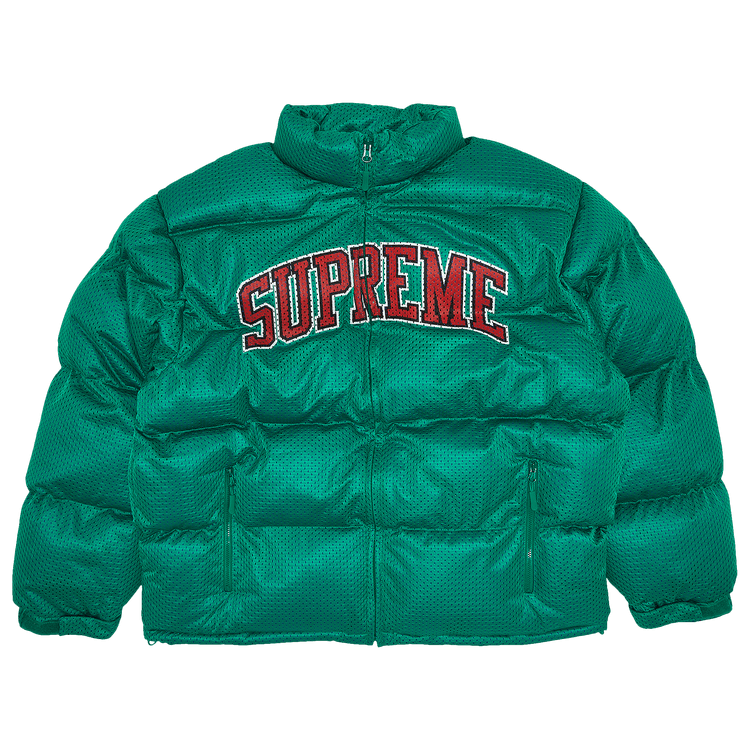 Supreme Mesh Jersey Puffer Jacket "Green"