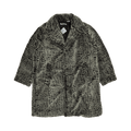 Supreme Croc Faux Fur Overcoat "Black"