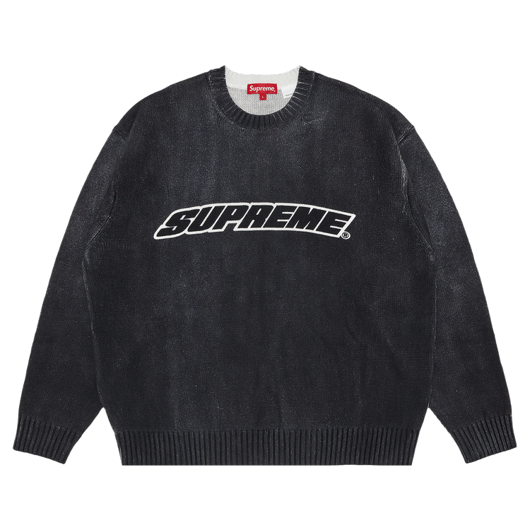 Supreme Printed Washed Sweater "Black"