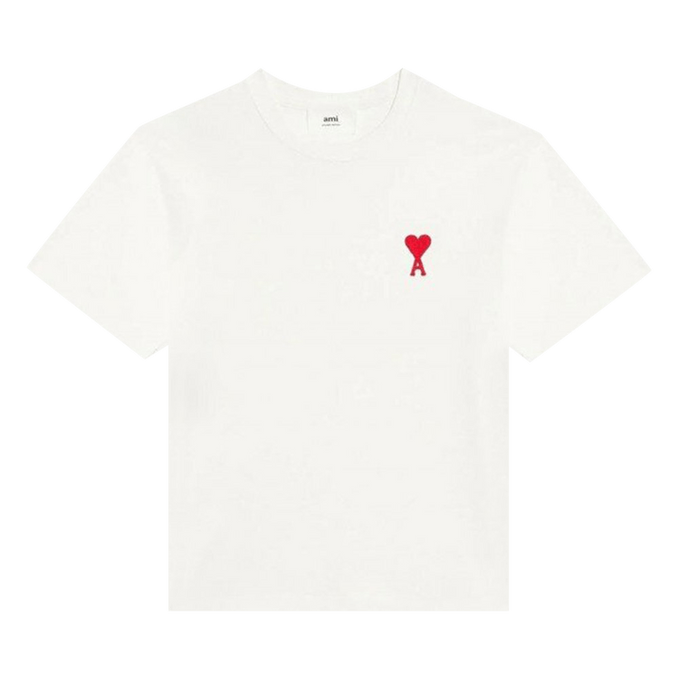 Ami T-Shirt "Natural White/Red"