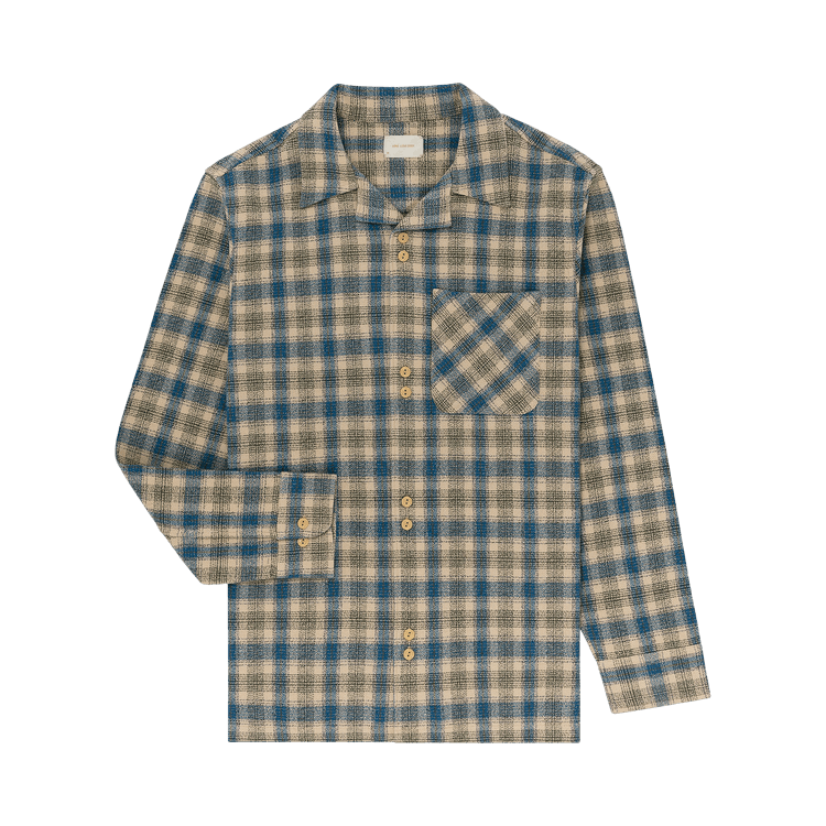 Aimé Leon Dore Patterned Leisure Shirt "Blue/Tan Plaid"