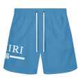 Amiri MA Bar Logo Swim Trunks "Carolina Blue"