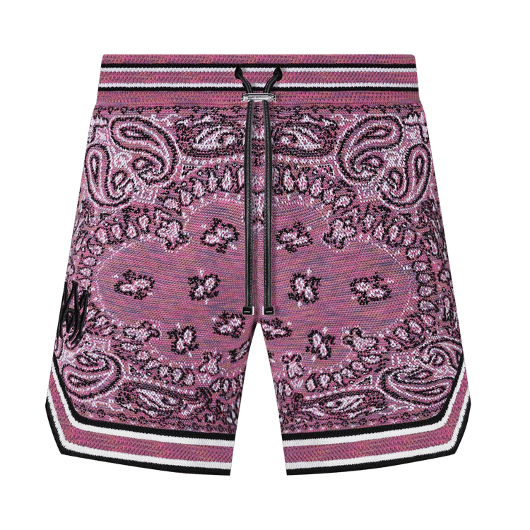 Amiri Space Dye Bandana Shorts "Purple"