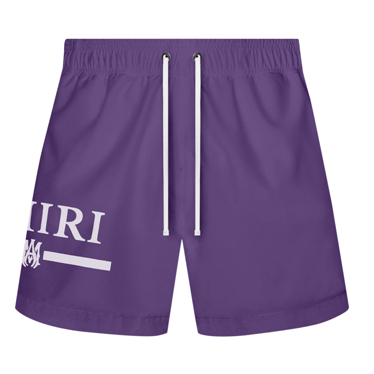 Amiri MA Bar Logo Swim Trunks "Purple"