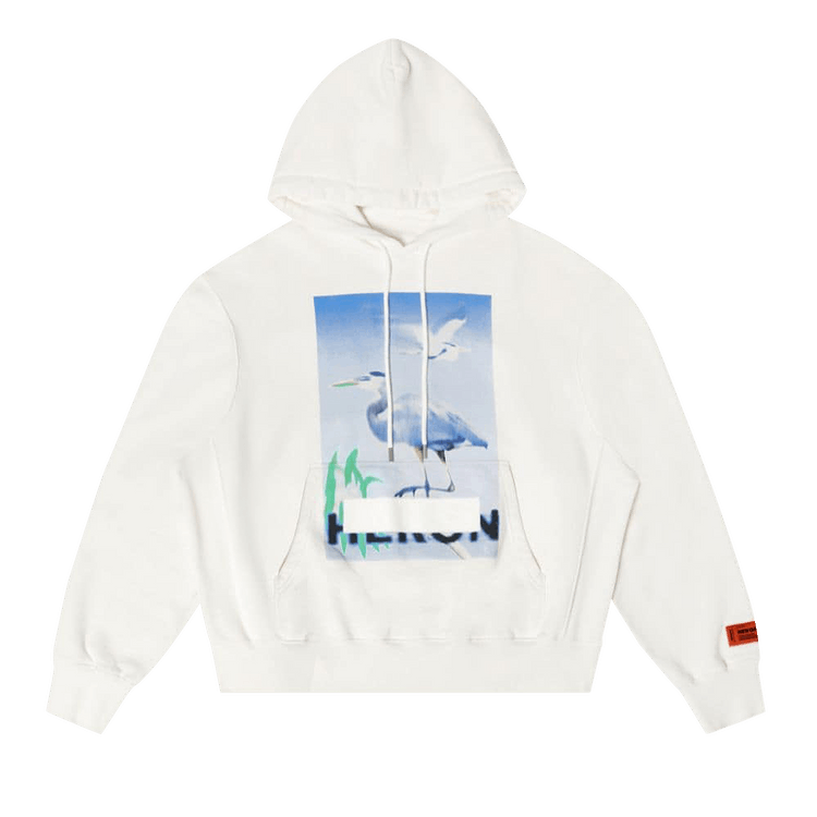 Heron Preston Censored Heron Hoodie "White/Light Blue"