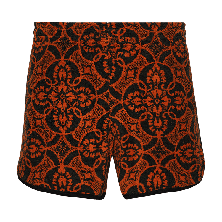 Marine Serre Oriental Towels Running Short "Orange"