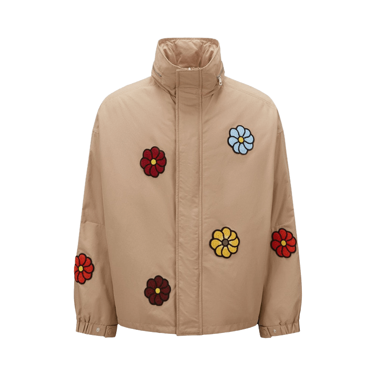 Moncler Genius x JW Anderson Maggie Fleece Floral Print Hooded Jacket "Medium Beige"