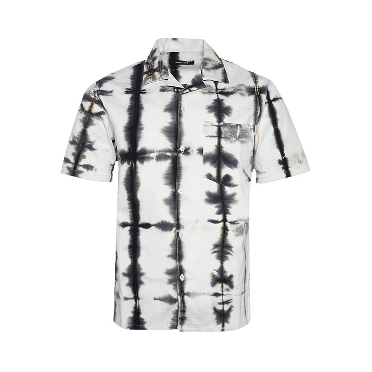 Nahmias Tie Dye Short-Sleeve Button Down Shirt "Green Tie Dye"