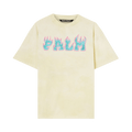 Palm Angels Flames Tee "White/Purple"