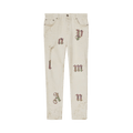 Palm Angels Rainbow Logo Patch Jeans "Off White"