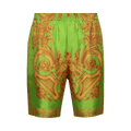 Versace Barocco 660 Silk Shorts "Lime/Gold"