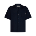 Marni Tropical Wool Bowling Shirt "Blublack"