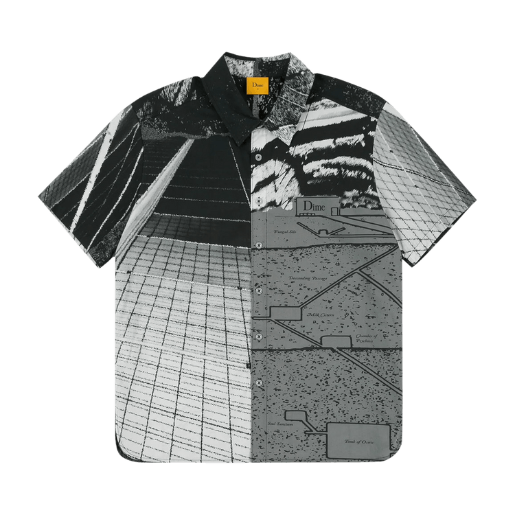 Dime Secret Button Up Shirt "Cement"