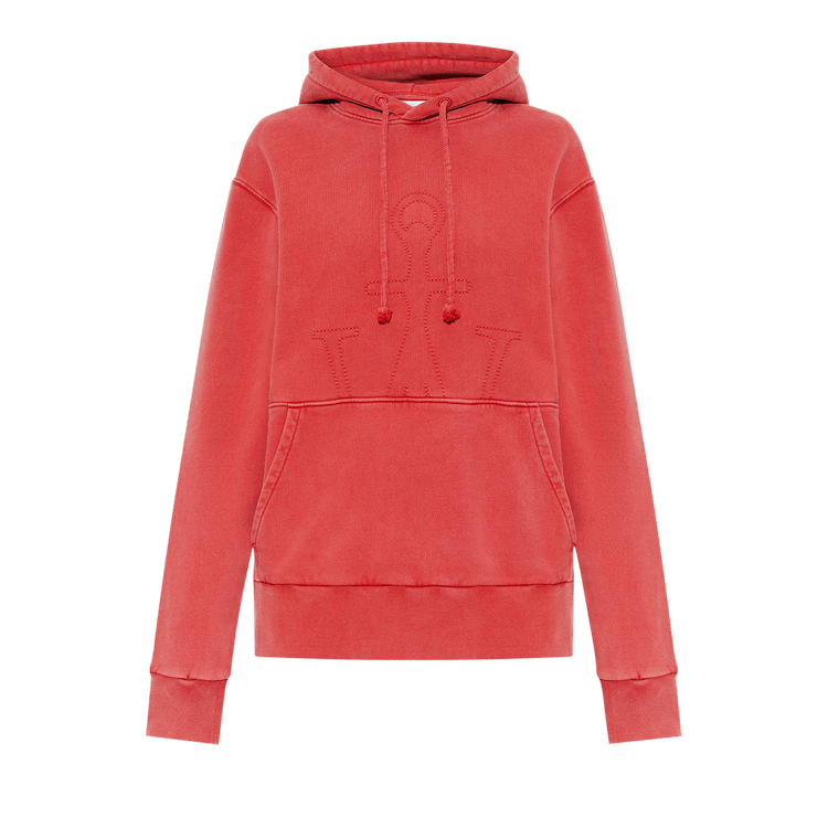 JW Anderson Embroidered Hoodie "Red"